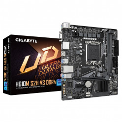 GIGABYTE H610M S2H V3 DDR4, Socket 1700, Intel® H610 (14/13/12th Gen CPU), 8Phases, Dual 2xDDR4-3200, VGA, HDMI, 2xDP,  CPU Intel graphics, 1xPCIe X16 4.0, 4xSATA3, 1xM.2, 1xPCIe X1, ALC897 7.1, 1xGbE LAN, 4xUSB3.2, RGB Led, mATX